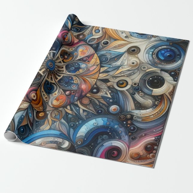 Papel De Presente Timepiece (Desenrolado)