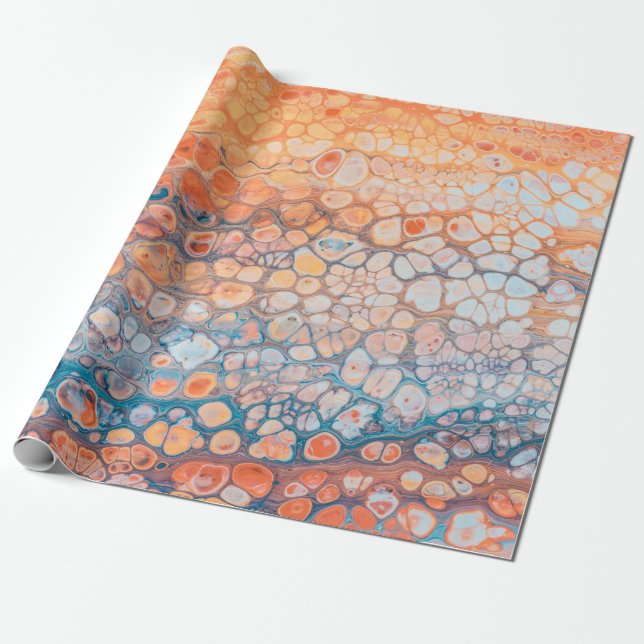 Papel De Presente Tinta acrílica (Desenrolado)