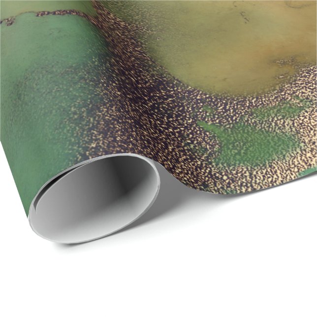 Papel De Presente Tinta líquida de tinta Emerald Green Bronze Dourad (Ponta do rolo)