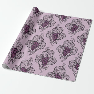 Papel De Presente Tinto de ameixa e roxo temático