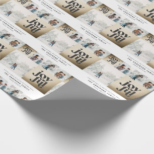 Papel De Presente Típicos geométricos modernos e alegres Natal
