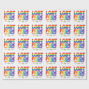 Papel De Presente Tipografia Arco-íris Orgulho LGBT