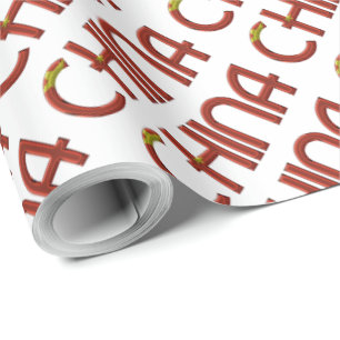 Papel De Presente Tipografia das Cores de Bandeira Chinesas na China