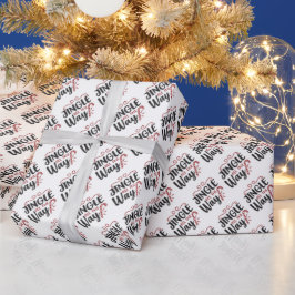 Papel De Presente Tipografia Jingle all the way