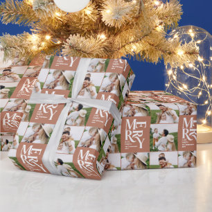 Papel De Presente tipografia multifotométrica colorida do terracotta