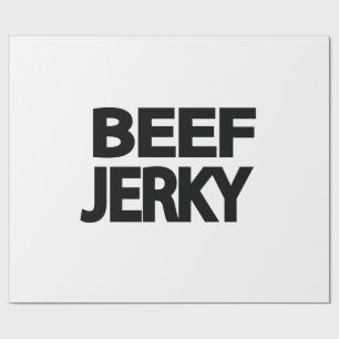 Papel De Presente Tipografia Negrito de Carne Seca