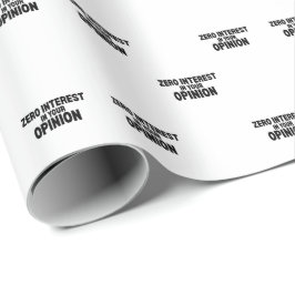 Papel de Presente Tipográfico Sem Interesse na Sua