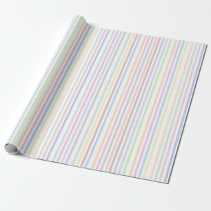 Papel De Presente Tiras de Cor Moderna do Pastel Elegante