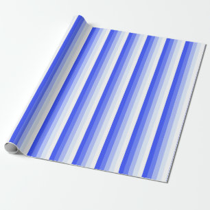 Papel De Presente Tiras de sombra azuis reais