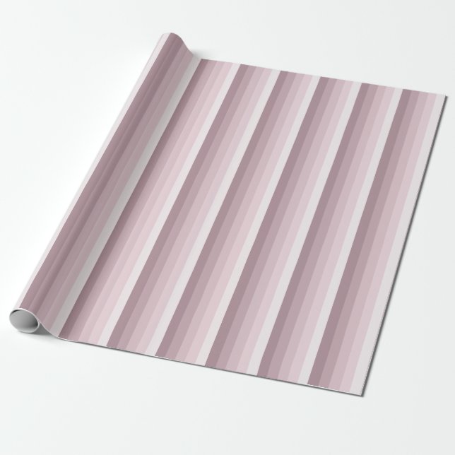 Papel De Presente tiras de sombra rosa quartz (Desenrolado)