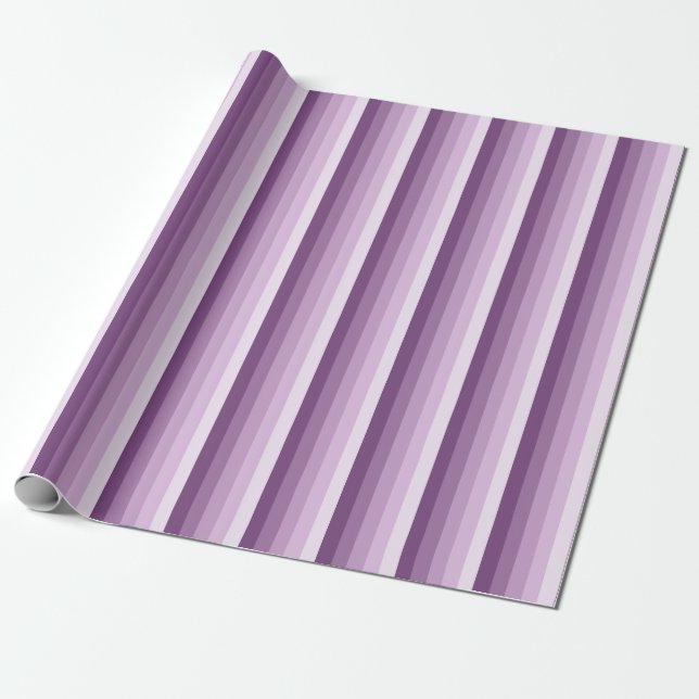 Papel De Presente Tiras de sombra roxas de ameixa (Desenrolado)