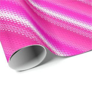 Papel De Presente Tiras de vidro fosco - rosa e fuchsia