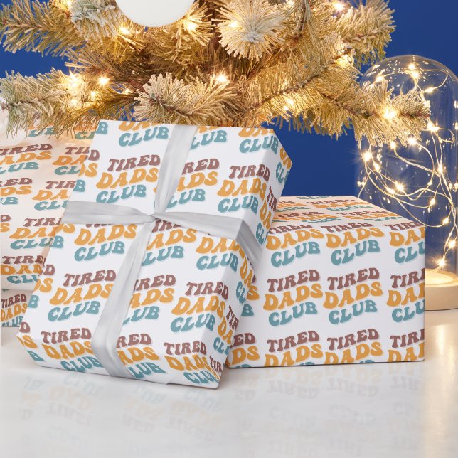Papel De Presente Tired Pais Club Funny (Feriados)
