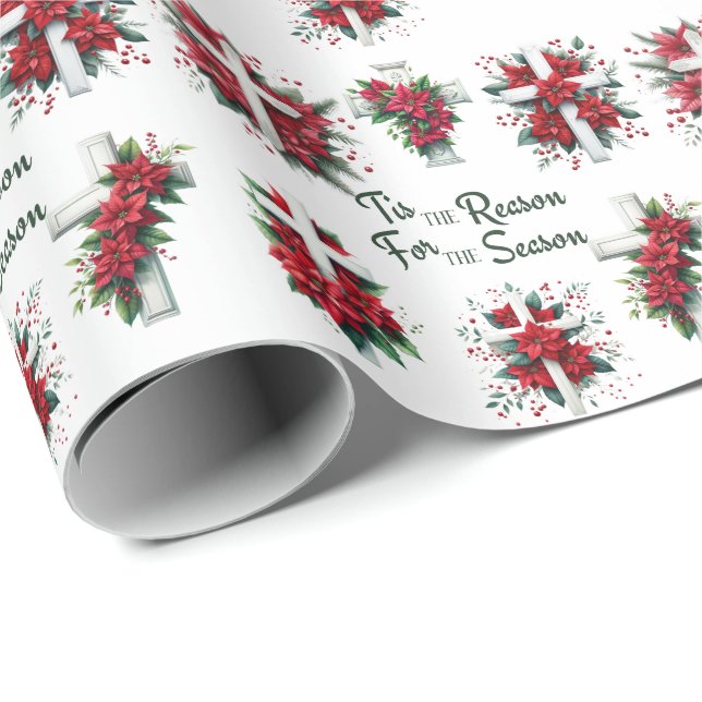 Papel De Presente Tis The Reason For The Season (Ponta do rolo)