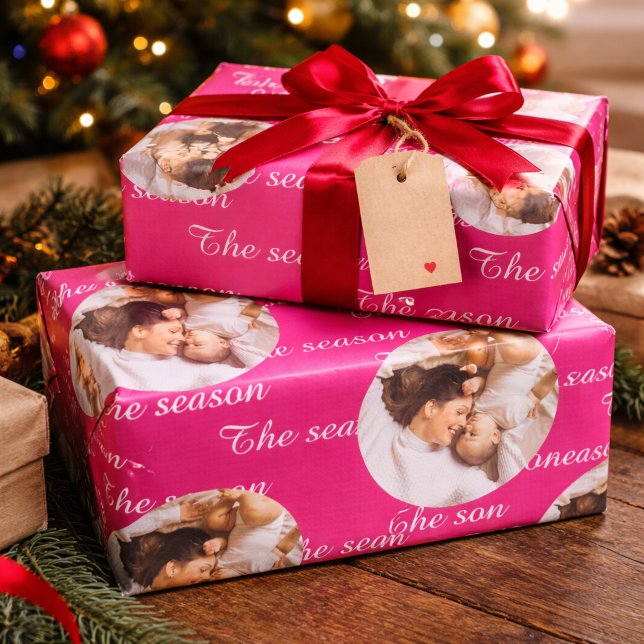 Papel De Presente Tis The Season Christmas Wrapping Paper Elegant  (Criador carregado)