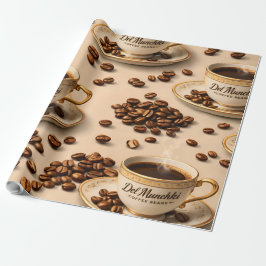 Papel De Presente Title gourmet roasted coffee bean and espresso ele