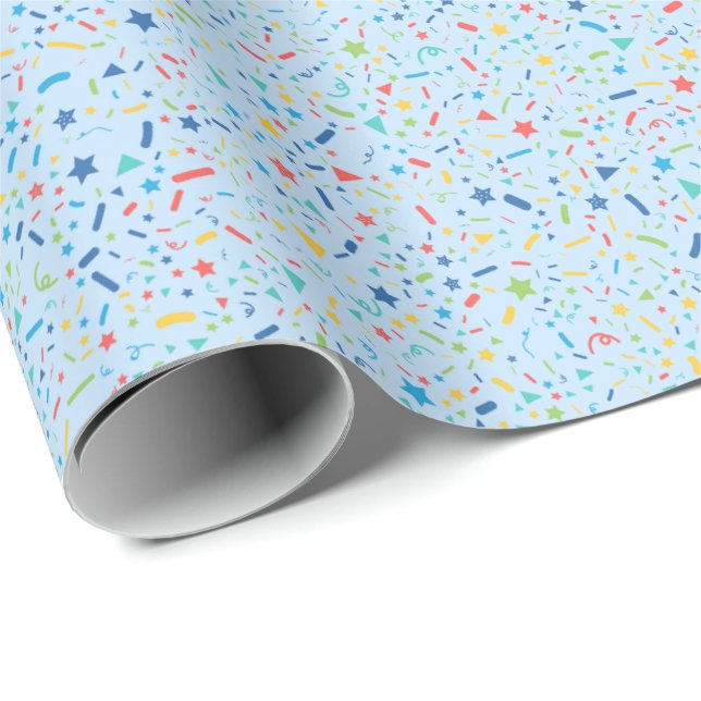 Papel De Presente Título: Confetti Celebration Wrapping Paper (Ponta do rolo)