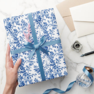 Papel De Presente Toalete Azul Clássico