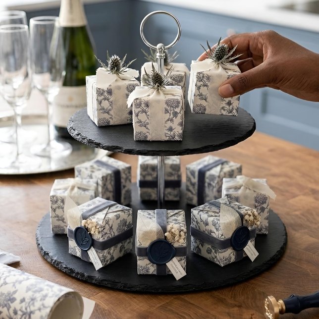 Papel De Presente Toalete Botânico | Hortênsia & Azevim do Mar (Party Favours)