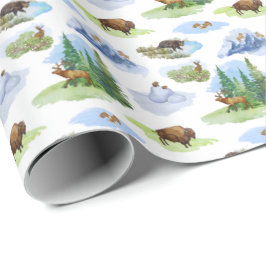 Papel De Presente Toalete de Animais da Montanha Rochosa (Original)