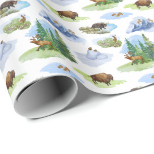 Papel De Presente Toalete de Animais da Montanha Rochosa (Original)