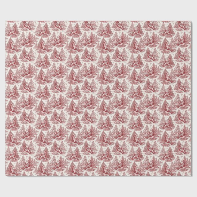 Papel De Presente Toalete Vermelho (Aberto)