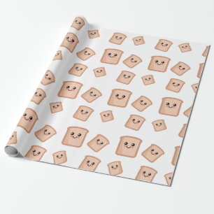 Papel De Presente Toast Kawaii Comida Art