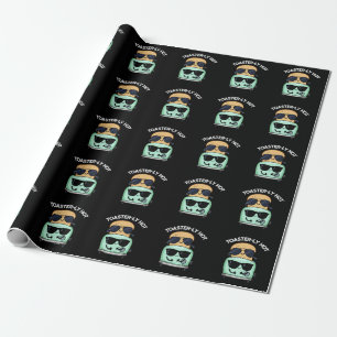 Papel De Presente Toasterly Quente Piada Toaster Trocadilho Fundo Es
