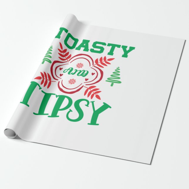 Papel De Presente Toastia E Tipsy Da Arte Xmas (Desenrolado)