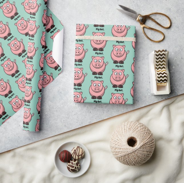 Papel De Presente Toca-Cola Rosa, Toca-Cola, Design Engraçado de CHU (Artesanato)