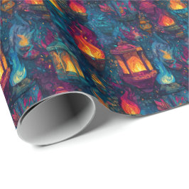 Papel De Presente Tochas e Lanternas Tremeluzentes Iluminação D&D