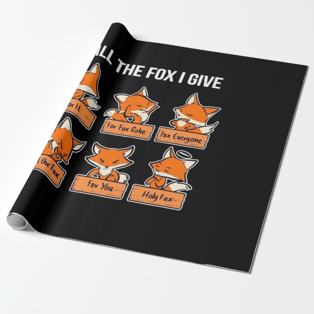 Papel De Presente Toda A Raposa Que Eu Dou (Desenrolado)