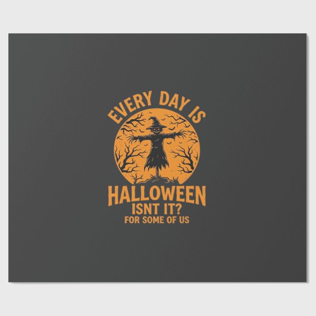Papel De Presente Toda a Vida é um Espantalho de Halloween Feiticeir (Aberto)