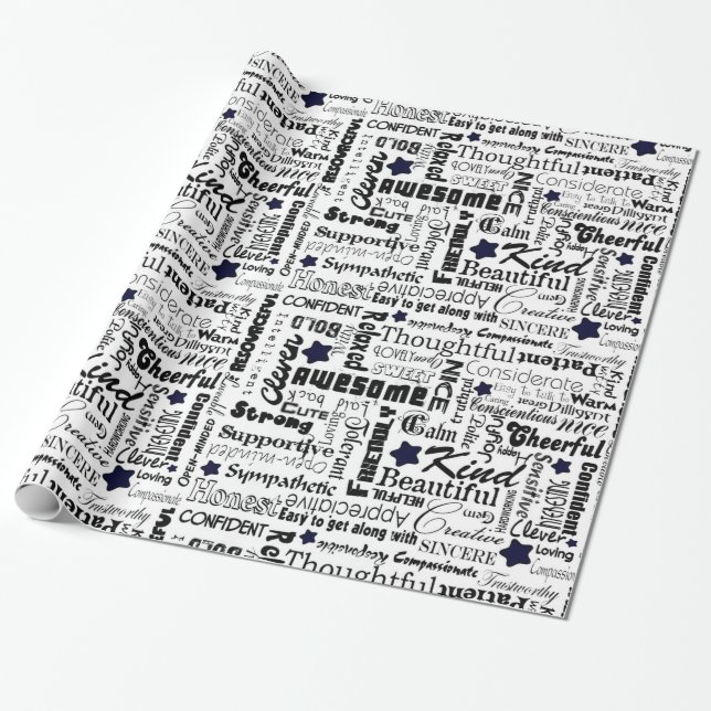 Papel De Presente Todas as boas coisas sobre você (Desenrolado)