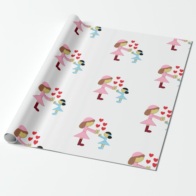 Papel De Presente Todas as Crianças Precisam De Amor: Branco (Desenrolado)