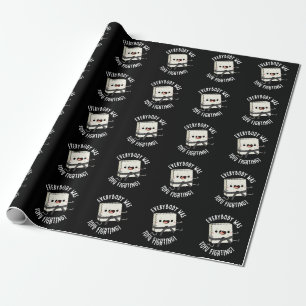 Papel De Presente Todo Mundo Estava Lutando Engraçada Comida Engraça