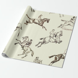 Papel De Presente Tóile Anel Na moda Beige Horseback Moderno