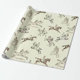 Papel De Presente Tóile Anel Na moda Beige Horseback Moderno