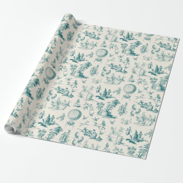 Papel De Presente Toile du jouy wrapping paper (Desenrolado)