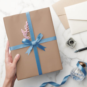 Papel De Presente Tom de Sombreamento de Cor de Taupe Simples