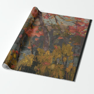 Papel De Presente Tom Thomson Pintura Paisagem Canadiana