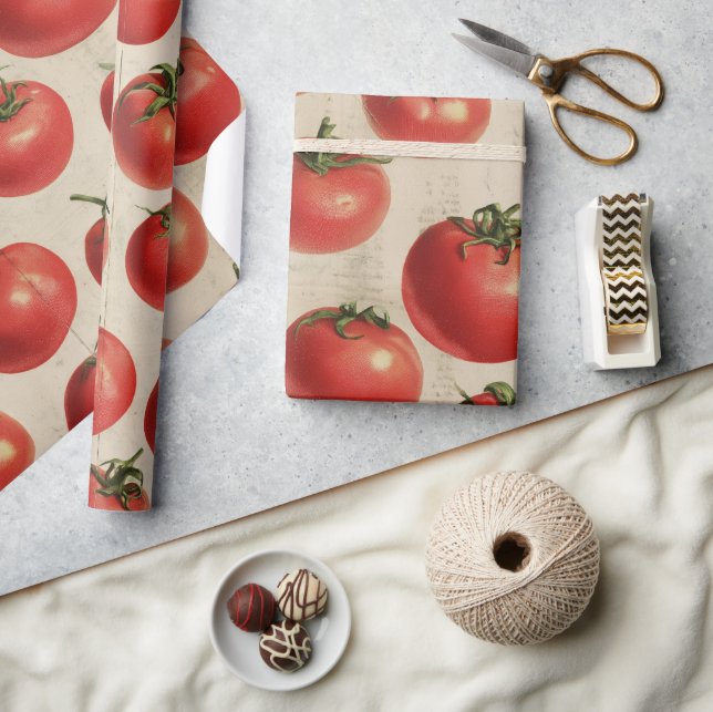 Papel De Presente Tomate (Artesanato)