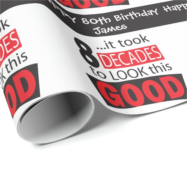 Papel De Presente Tomou 8 décadas para olhar este bom (Ponta do rolo)