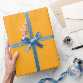 Papel De Presente Tonalidade de cor laranja Citrus Shine simples