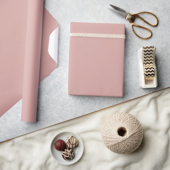 Papel De Presente Tonalidade Rosa Quente Sólida (Artesanato)