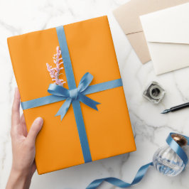 Papel De Presente Tono de Cor Laranja Bliss Pôr do Sol Simples