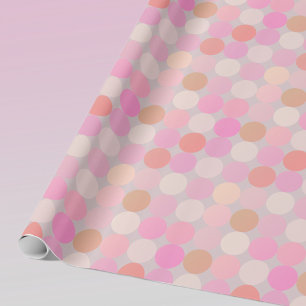 Papel De Presente Tons de círculos cor-de-rosa meio modernos e meio