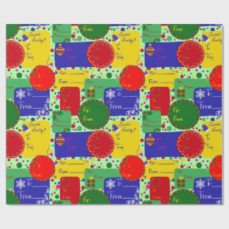 Papel De Presente Tons of Tags Holiday Wrapping Paper