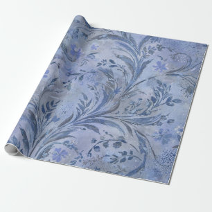 Papel De Presente Tons Sonhadores Azuis Fumê Pinturescos