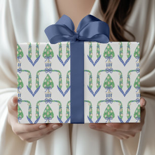 Papel De Presente Topiaria de Ostras Costeiras em Aquarela